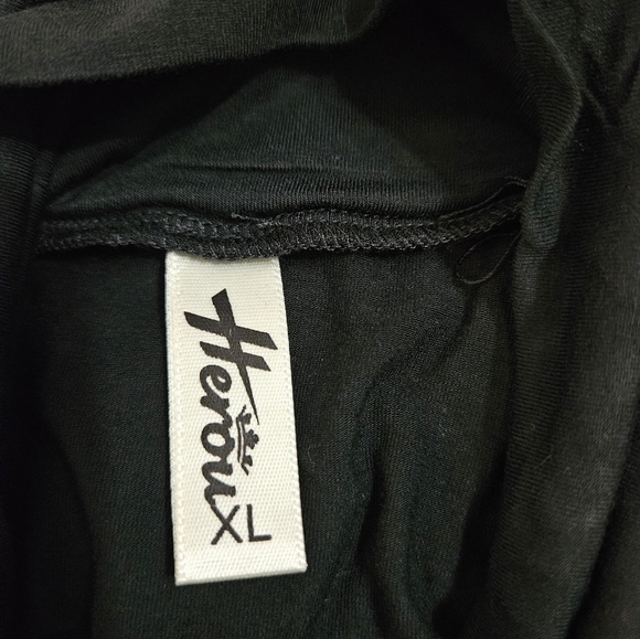 Herou Black Stretch Modal Mock Turtleneck‎ Top Size XL Women's I26 - Picture 7 of 8